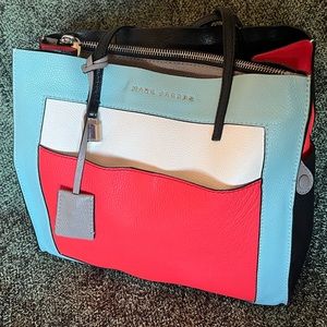 Marc Jacobs Grind multi-color leather tote with crossbody strap